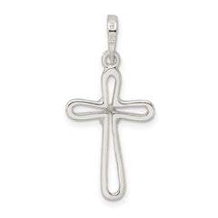 Sophia Jewelers Elegant Sterling Silver Polished Cross Pendant, Tarnish Resistant