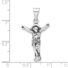 Unisex 925 Sterling Silver Antiqued Crucifix Pendant by Sophia Jewelers