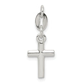Sterling Silver Polished Cross Charm