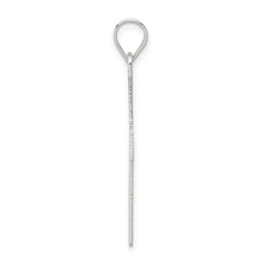 Sterling Silver 925 Lords Prayer Cross Pendant with Rhodium Polish