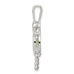 Sophia Jewelers Sterling Silver Boy Charm with CZ & August Birthstone