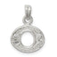 Sterling Silver CZ Letter O Initial Pendant