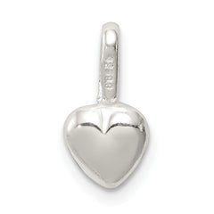 Sophia Jewelers Sterling Silver Puffed Heart Charm Polished Finish