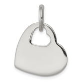 Sterling Silver Heart w/Cut Out Heart Charm