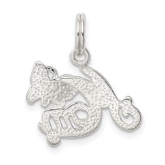 Sterling Silver 925 Butterfly Charm with Polished Enamel Finish