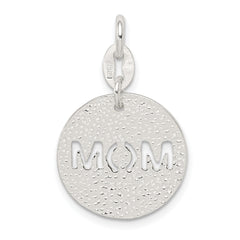 Sophia Jewelers Sterling Silver 925 Mom Charm Polished Anti-Tarnish Pendant
