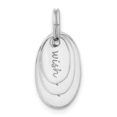 Sterling Silver Polished Wish True Love Charm