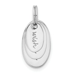 Sterling Silver Polished Wish True Love Charm