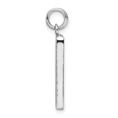 Sterling Silver Rhodium-Plated Textured Photo Frame Charm for Women