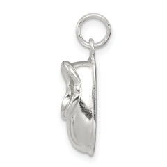 Sterling Silver 925 Shoe Charm with Polished Anti-Tarnish Finish