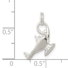Sterling Silver 925 Genie Lamp Charm with Anti-Tarnish Finish