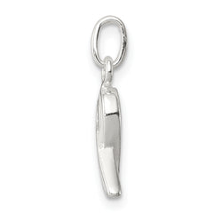 Sterling Silver 925 Awareness Charm with White Enamel Polished Finish