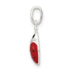 Sophia Jewelers Sterling Silver Lady Bug Charm with Enamel Finish