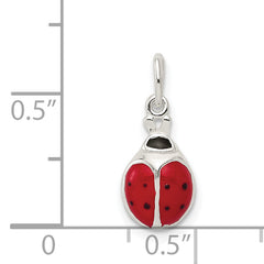 Sophia Jewelers Sterling Silver Lady Bug Charm with Enamel Finish