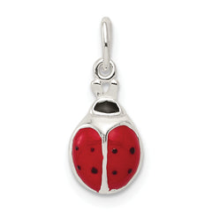 Sterling Silver Enameled Lady Bug Charm
