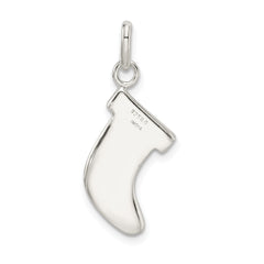 Sterling Silver Enameled Christmas Stocking Charm