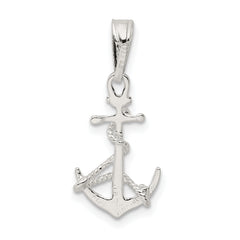 Sterling Silver 925 Men's Anchor Pendant with Polished Anti-Tarnish Finish