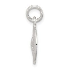 Sophia Jewelers Sterling Silver Sand Dollar Charm with Rhodium Polish