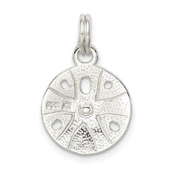 Sophia Jewelers Sterling Silver Sand Dollar Charm with Rhodium Polish