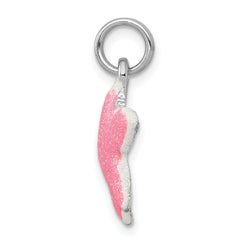 Sterling Silver 925 Starfish Charm with Enamel Sparkle Rhodium Finish