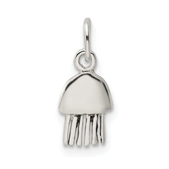 Sterling Silver 925 Jellyfish Charm with Polished Anti-Tarnish Finish
