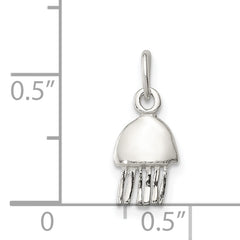 Sterling Silver 925 Jellyfish Charm with Polished Anti-Tarnish Finish