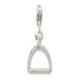 Sterling Silver Small Polished Horse Stirrup Charm