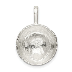 Sterling Silver 925 Polished Basketball Charm Men's Themed Pendant
