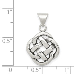 Sterling Silver 925 Celtic Knot Pendant with Antiqued Finish