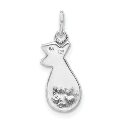 Sterling Silver 925 Enameled Pear Charm with Polished Finish