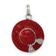 Cubic Zirconia & Enamel Hat Charm in Sterling Silver, 22mm - Sophia Jewelers