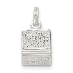 Sterling Silver 925 Laptop Charm with Polished Finish Anti-Tarnish