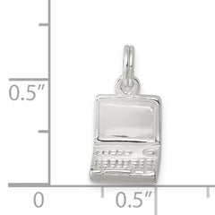 Sterling Silver 925 Laptop Charm with Polished Finish Anti-Tarnish