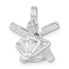 Sterling Silver 3D Windmill Charm with Polished Moveable Design