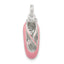 Sterling Silver Polished Enamel Ballet Slipper Pendant