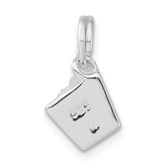 Sophia Jewelers 925 Sterling Silver Enamel Recycle Bin Charm Unisex 3D Design