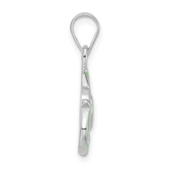 Sophia Jewelers Sterling Silver Enameled Unisex Recycle Charm Pendant
