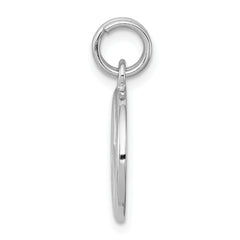 Rhodium-Plated Sterling Silver Peace Sign Charm Elegant, Polished Finish