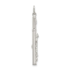 Sterling Silver 925 Flute Charm with Polished Anti-Tarnish Finish