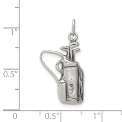 Sterling Silver 925 Men's Golf Club Charm Polished and Solid Design
