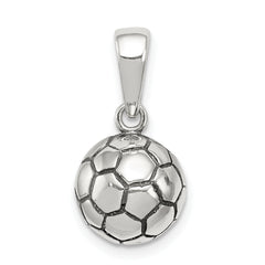 Sterling Silver Antiqued Soccer Ball Pendant