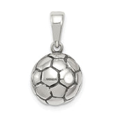 Sterling Silver Antiqued Soccer Ball Pendant