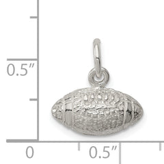 Sterling Silver 925 Football Charm with Polished Anti-Tarnish Finish