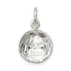 Sterling Silver 925 Polished Soccer Ball Charm with Anti-Tarnish Finish