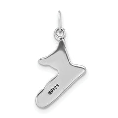 Sophia Jewelers Antiqued Sterling Silver Cat Charm Pendant for Women