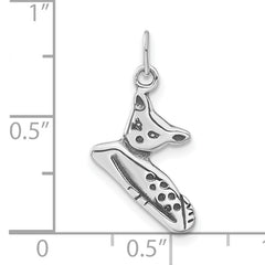 Sophia Jewelers Antiqued Sterling Silver Cat Charm Pendant for Women