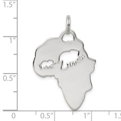 Sterling Silver 925 Africa Elephant Pendant Polished Anti-Tarnish Charm
