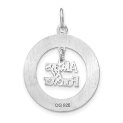 Sterling Silver Rhodium-plated Personalizable Always & Forever Charm
