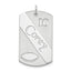 SS/Rhodium-plated Personalized Football Dog Tag Charm