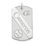 Personalized Baseball Dog Tag Charm in Sterling Silver, 36mm - Sophia Jewelers